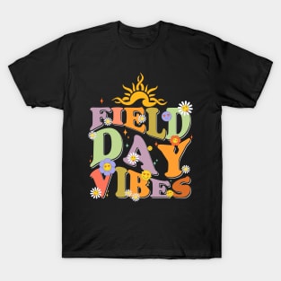 Field Day Vibes Summer Teacher Kids Retro Last Day Of School T-Shirt